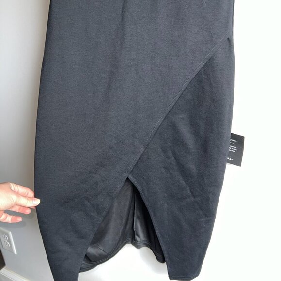 NWT Lulus Just a Girls Night Black Plunge Midi Mini Dress Size Medium - Picture 11 of 11